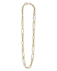 18K Yellow Gold Signature Caviar Oval Link Chain Necklace, 20"