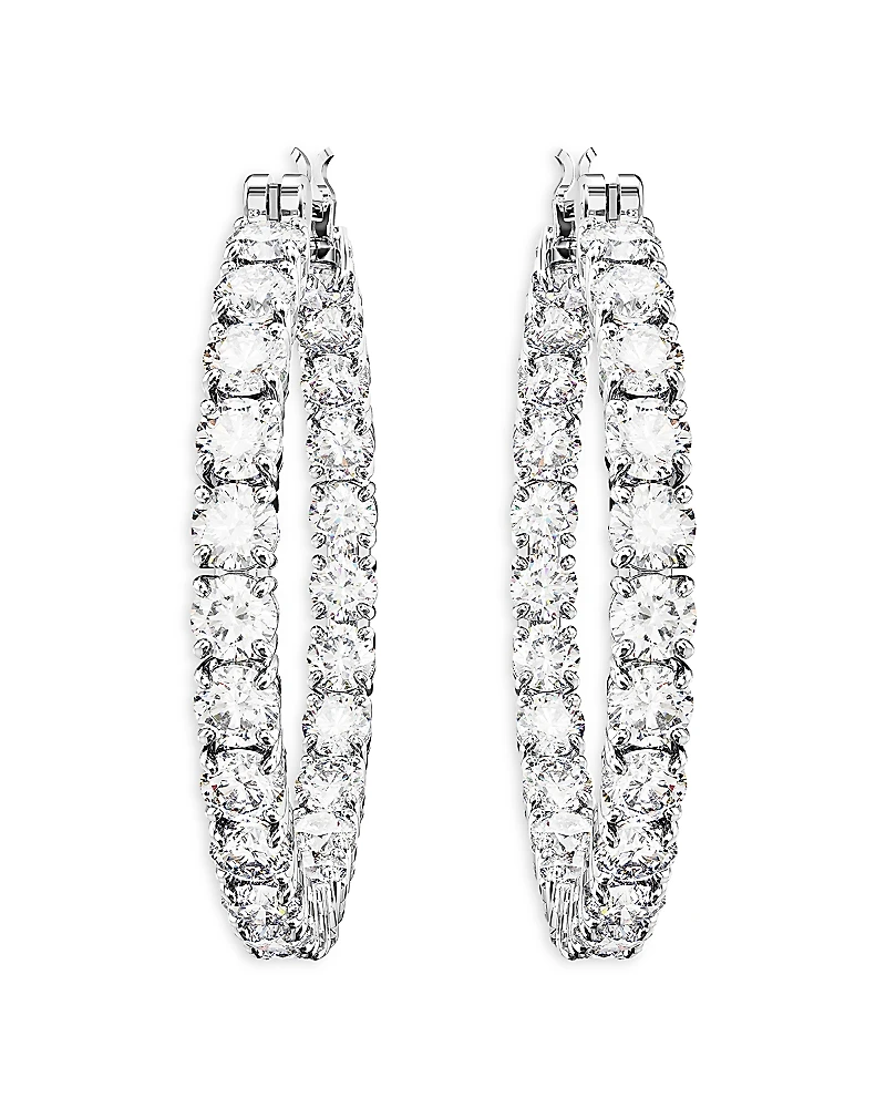 Swarovski Matrix Crystal Inside Out Hoop Earrings