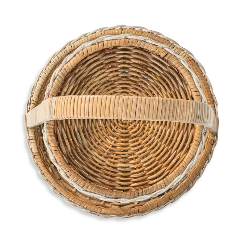 Provence Rattan Whitewash Two Tiered Server