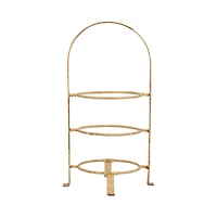 Juliska Provence Rattan Whitewash Three Tiered Plate Server