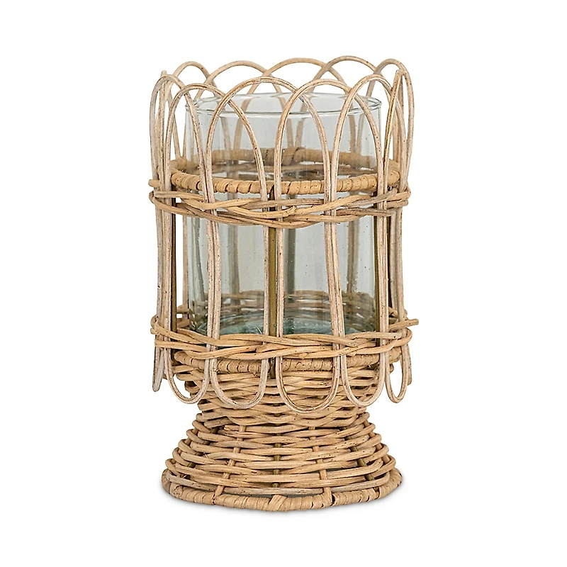 Juliska Provence Rattan Whitewash Medium Hurricane