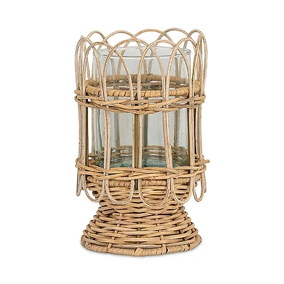Juliska Provence Rattan Whitewash Medium Hurricane