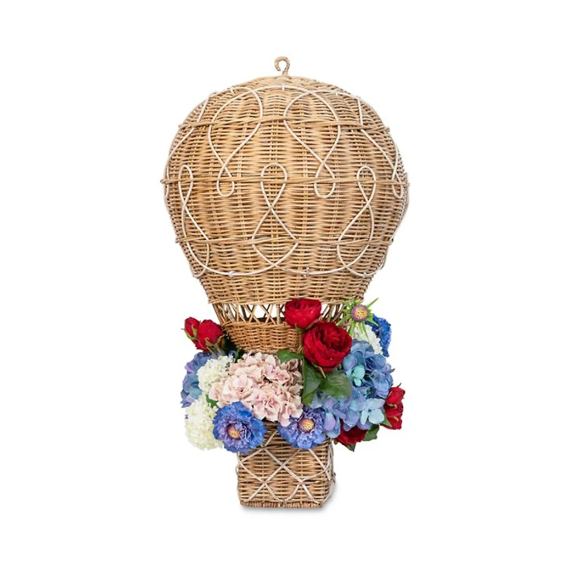 Provence Rattan Whitewash Large Hot Air Balloon Basket