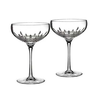 Lismore Essence 7 oz. Champagne Saucers, Set of 2