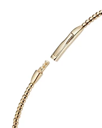 Diamond Cluster Beaded Bangle Bracelet in 14K Gold