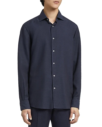 Zegna Cashco Long Sleeve Button Up Shirt