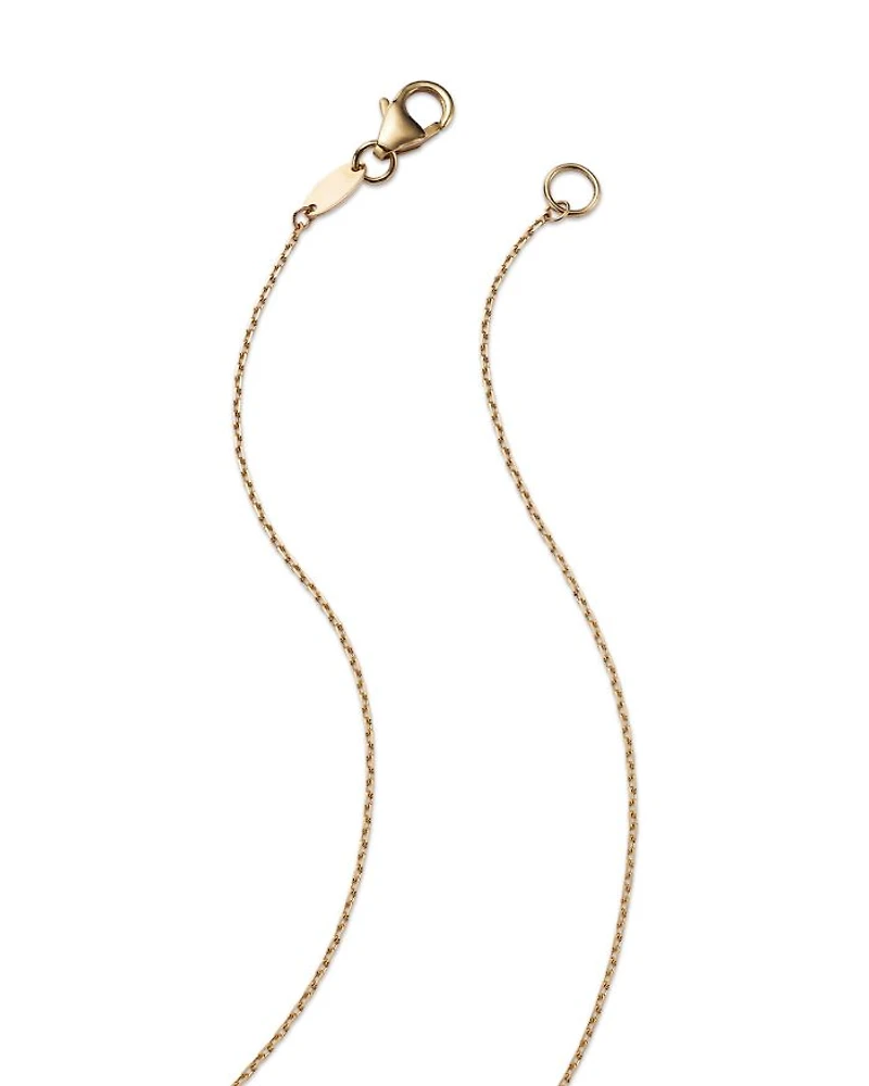 14K Yellow Gold Flower Statement Necklace, 27"