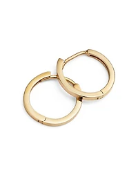 14K Yellow Gold Small Polished Huggie Hoop Earrings
