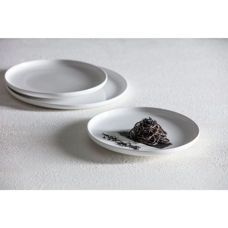 Cloud Terre® 10.75" Coupe Dinner Plate, White, Set of 4
