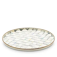 Sterling Check Enameled Round Tray
