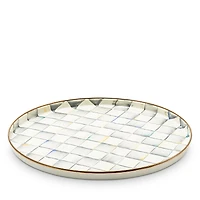 Mackenzie-Childs Sterling Check Enameled Round Tray