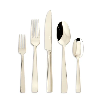 Champagne Stainless Steel 5 Piece Place Setting