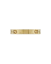 18K Gold Icon Diamond Pavé, Heart & Double G Band Ring