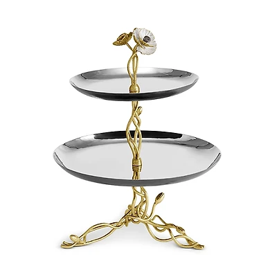 Michael Aram Anemone 2-Tier Etagere