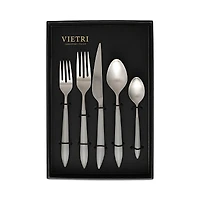 Vietri Ares Argento & Light Gray Five-Piece Place Setting Set of 4