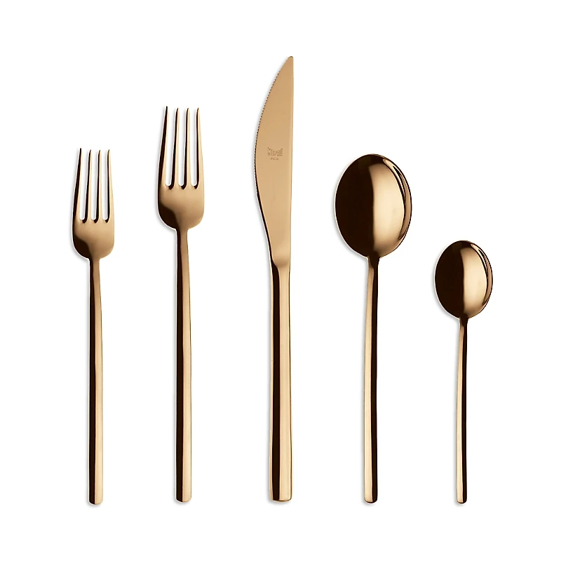 Mepra Due Oro 5 Piece Flatware Set