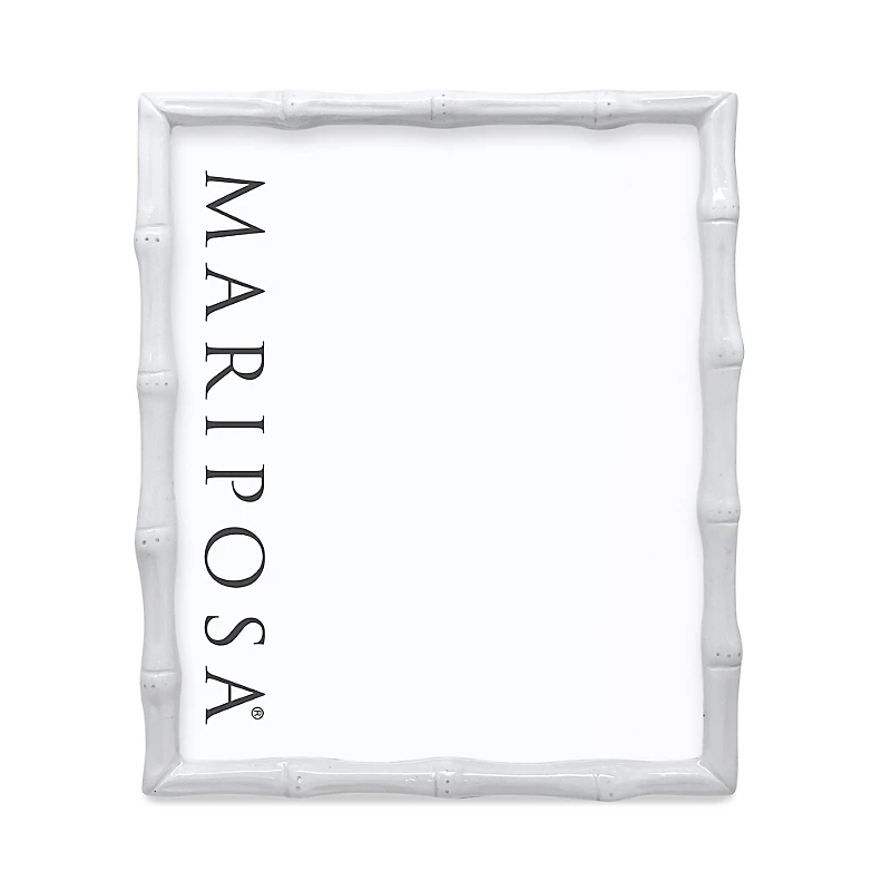 Mariposa Bamboo White 8x10 Picture Frame