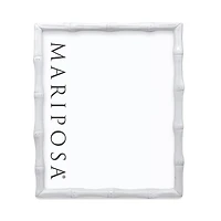 Mariposa Bamboo White 8x10 Picture Frame