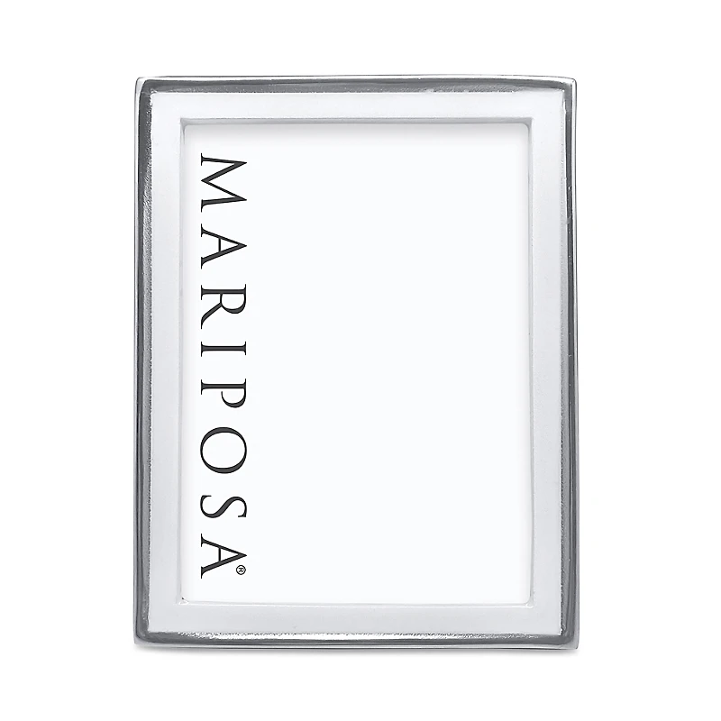 Mariposa Signature White 5 x 7 Picture Frame