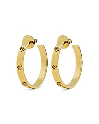 Tory Burch Miller Insignia Studded Hoop Earrings