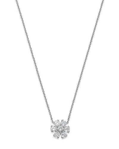 Bloomingdale's Fine Collection Certified Diamond Flower Pendant Necklace