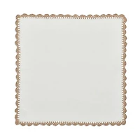 Shell Edge Napkin in White & Natural