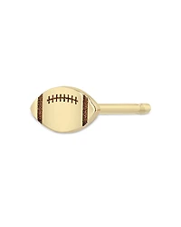 Zoe Chicco 14K Yellow Gold Itty Bitty Symbols Football Single Stud Earring