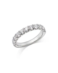 Round Cut Certified Diamond Band in 14K White Gold, 1.25 ct.t.w.