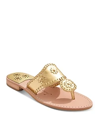 Jack Rogers Women's Jacks Whipstitch Slip On Thong Slide Sandals