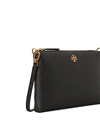 Small Kira Pebbled Leather Top-Zip Crossbody