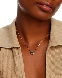 Gemstone & Diamond Pendant Necklace 14K Yellow Gold, 18"