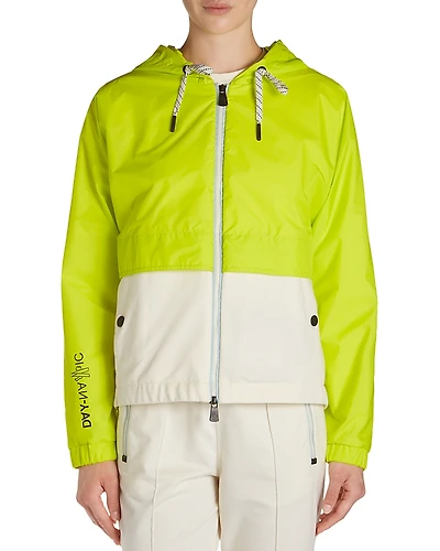 Moncler Color Blocked Hooded Zip Jacket