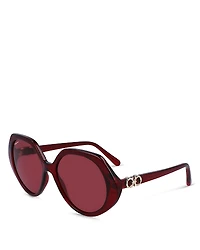 Ferragamo Gancini Geometric Sunglasses, 58mm