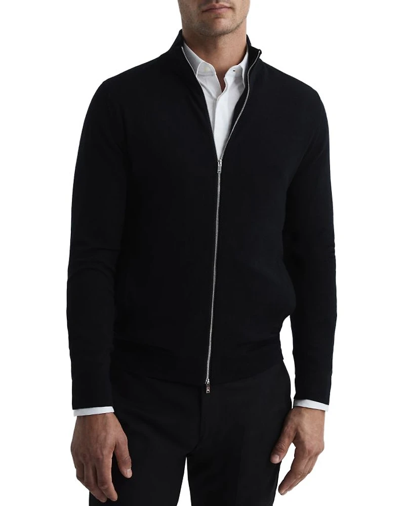 Hampshire Long Sleeve Merino Full Zip Sweater