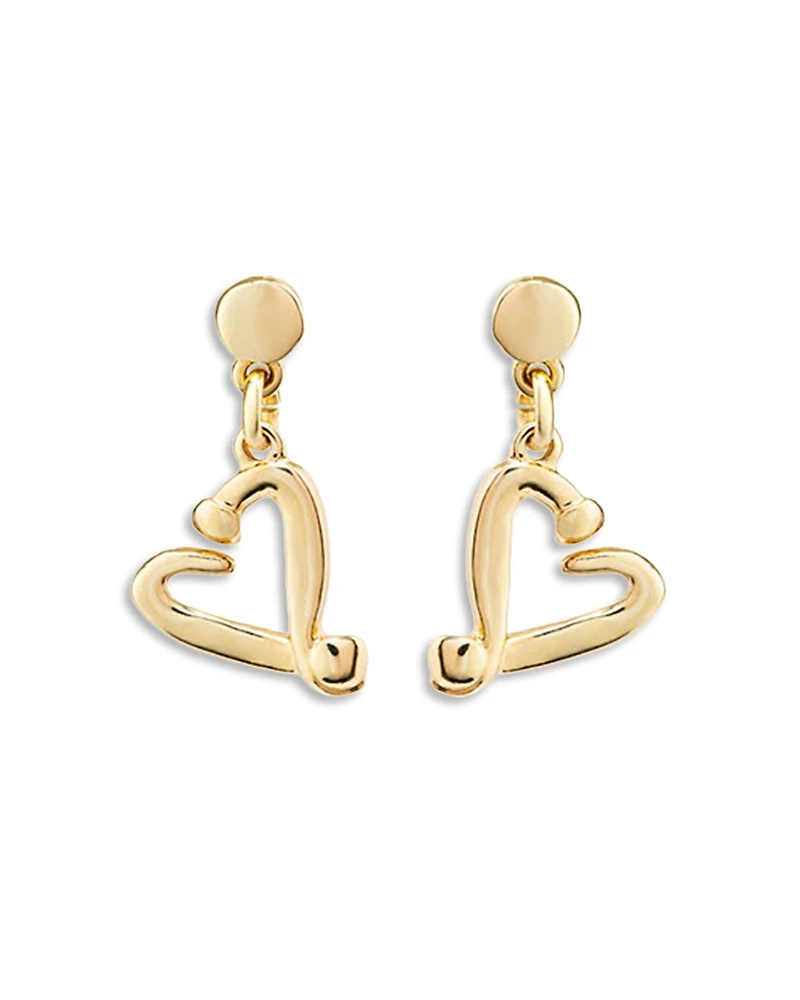 UNOde50 18K Gold-Plated Nailed Heart Shaped Earrings
