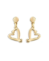 UNOde50 18K Gold-Plated Nailed Heart Shaped Earrings
