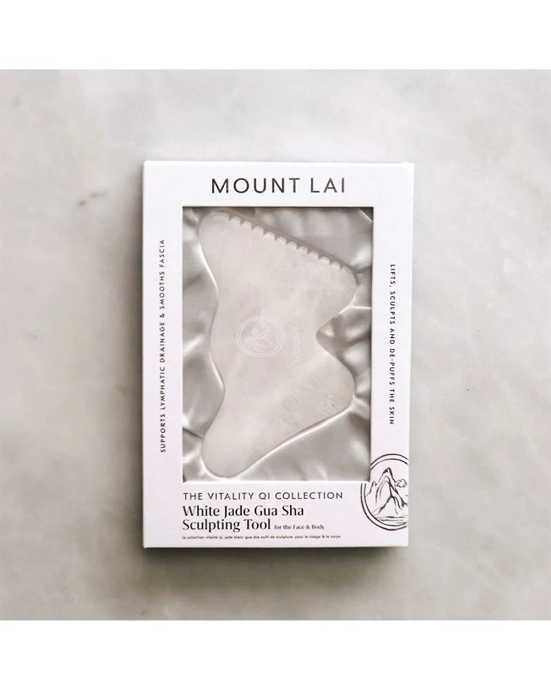 The Vitality Qi White Jade Gua Sha Sculpting Tool