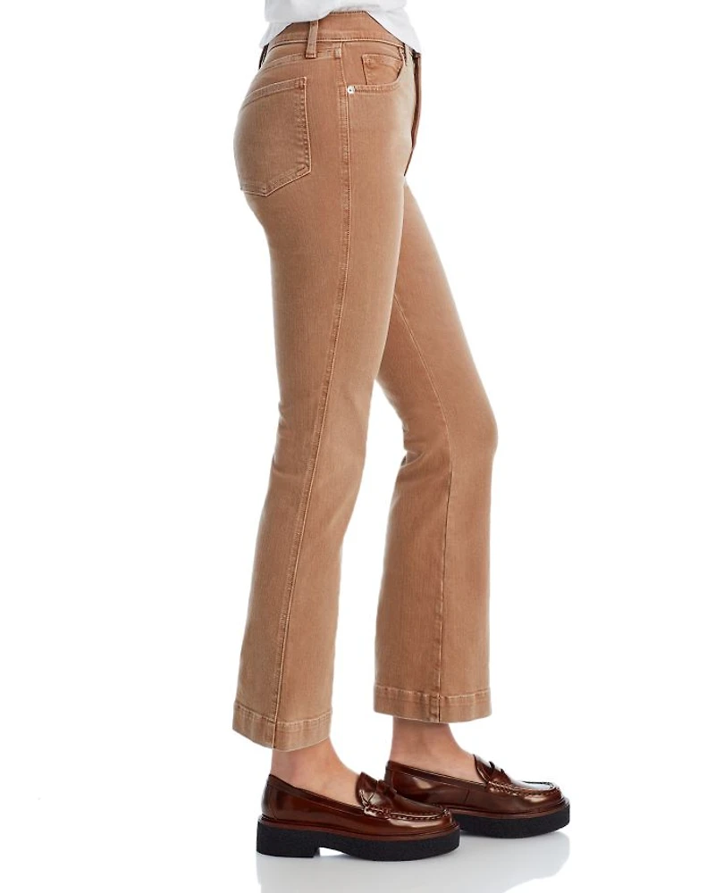 Carson High Rise Ankle Flare Leg Jeans Tan Sierra