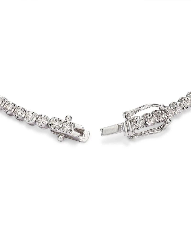 Certified Colorless Diamond Tennis Bracelet Collection 14K White Gold, 2.0-10.0 tcw