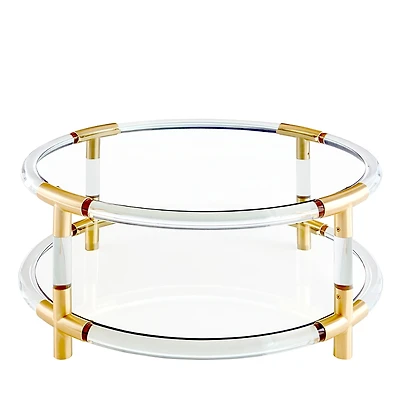Jonathan Adler Jacques Round Acrylic Cocktail Table
