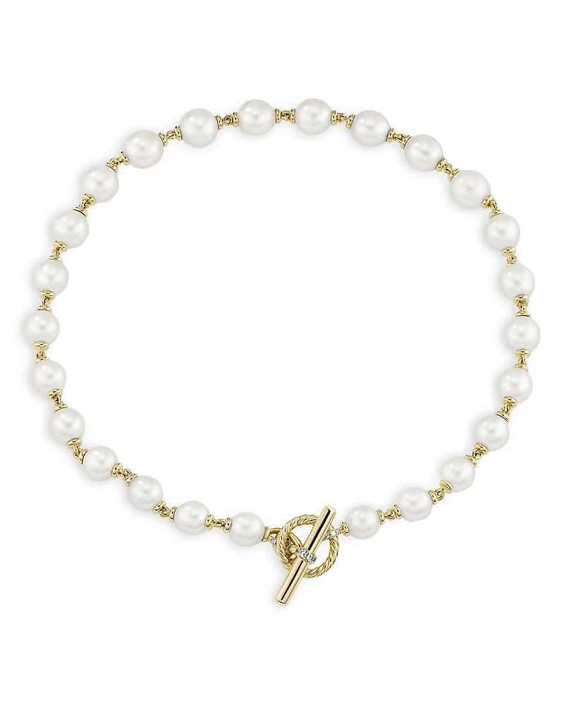 David Yurman Cultured Freshwater Pearl Linked Necklace