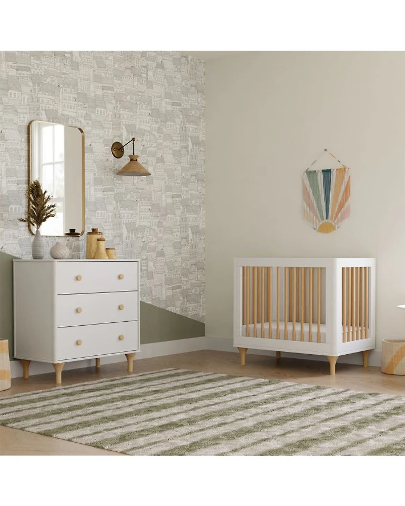 Lolly 4 in 1 Convertible Mini Crib and Twin Bed with Toddler Bed Conversion Kit