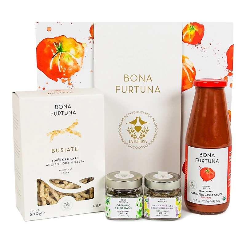 Bona Furtuna Trapani Organic Pasta and Sauce Gift Set