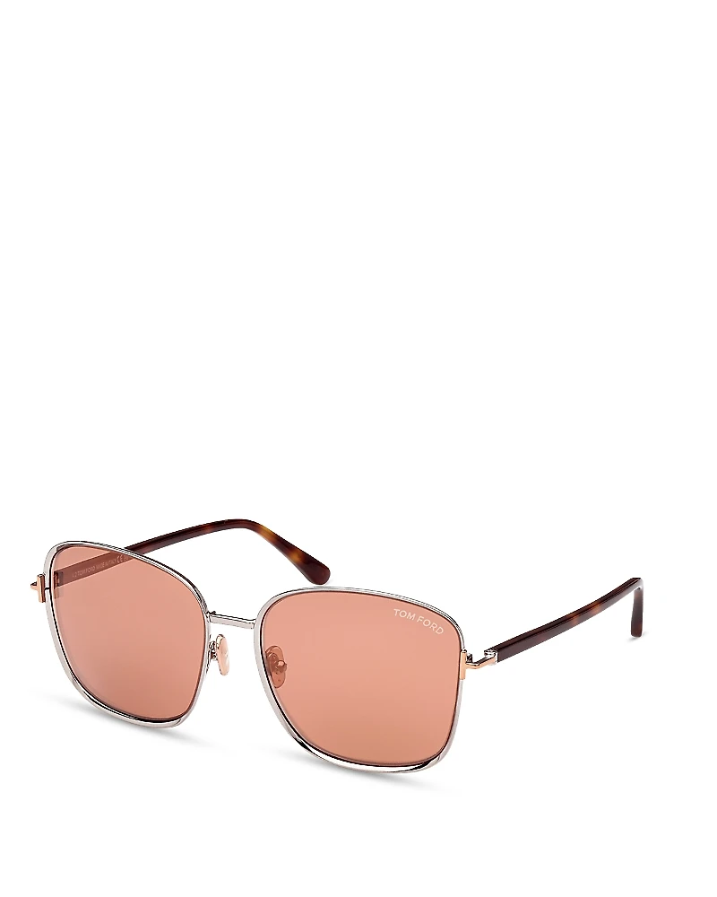 Tom Ford Fern Square Sunglasses, 57mm
