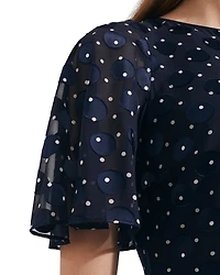 Ceira Flutter Sleeve Dress