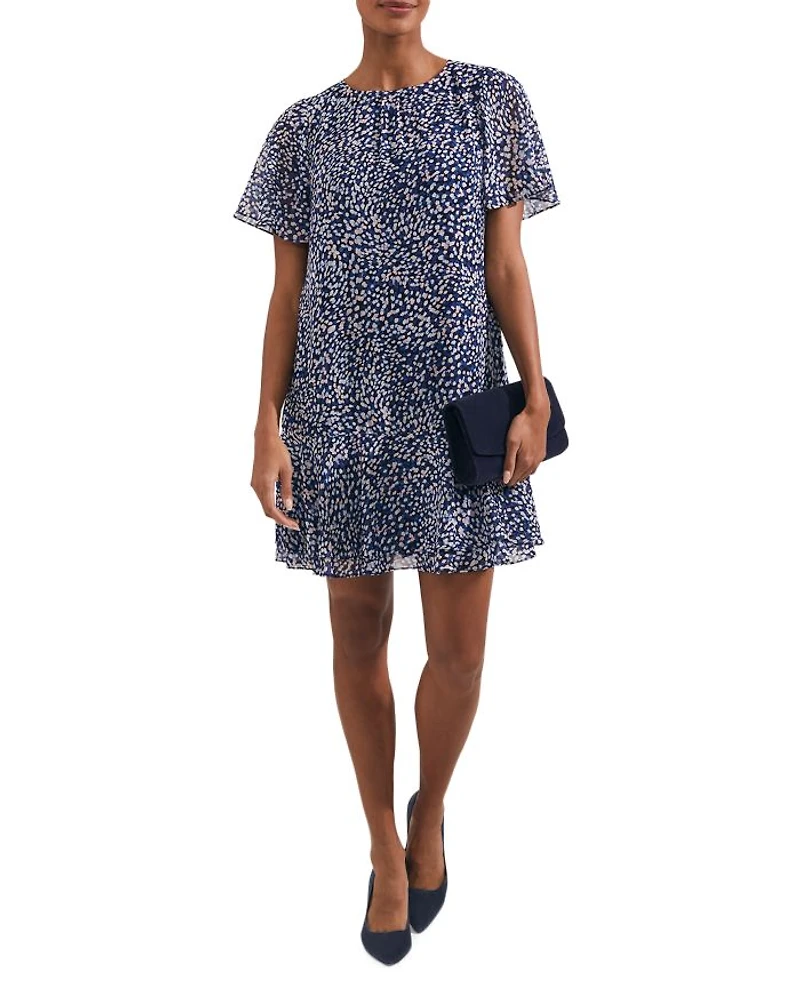 Sadie Printed Flounce Hem Dress