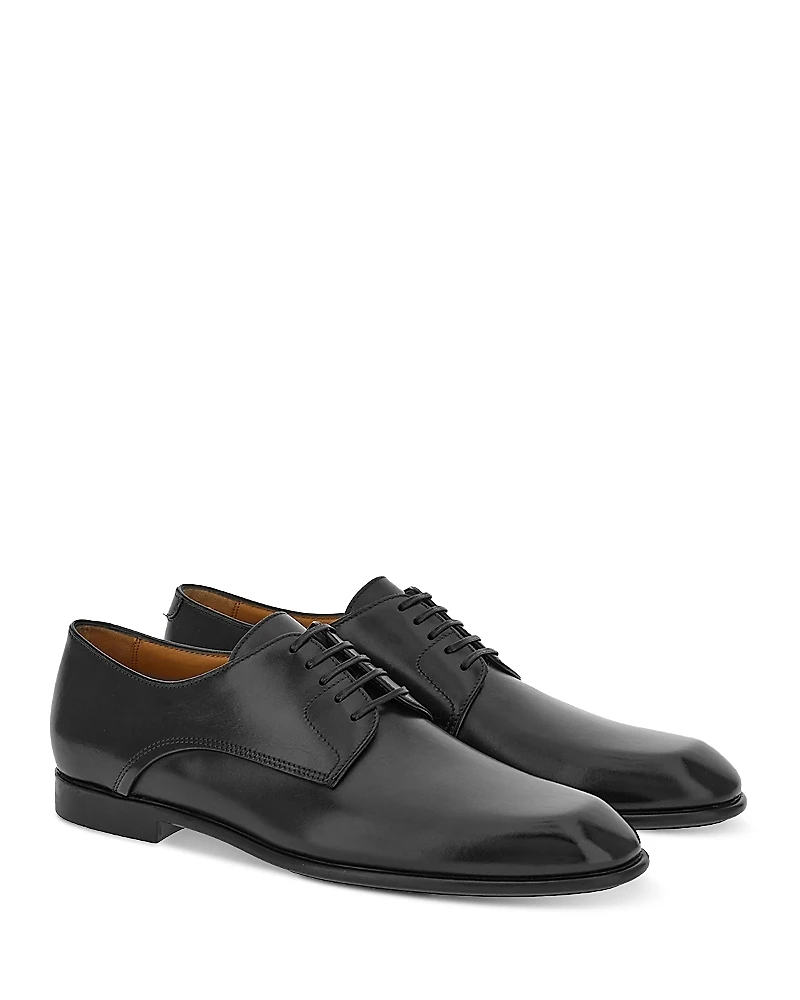 Ferragamo Men's Fosco West Lace Up Leather Derby Shoes