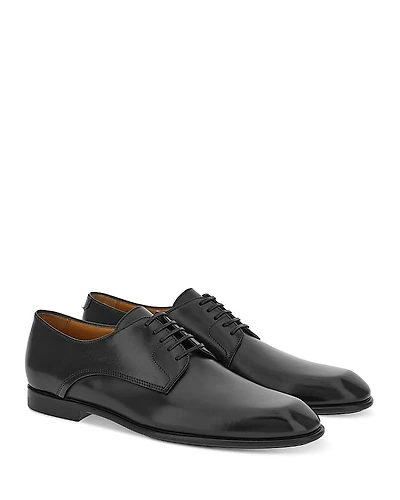 Ferragamo Men's Fosco West Lace Up Leather Derby Shoes