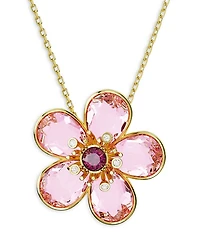 Idyllia Flower Crystal Pendant Necklace, 15-17"