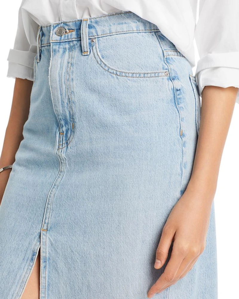 Cotton Juliet High Rise Denim Skirt